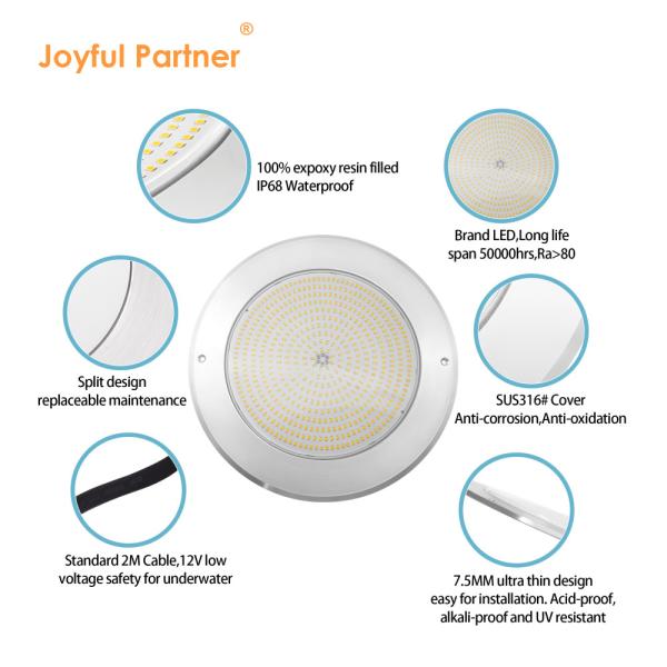 IP68 LED PAR56 Luz de piscina RGB Cambiante de color 12VAC 42W bombillas de LED de estanque