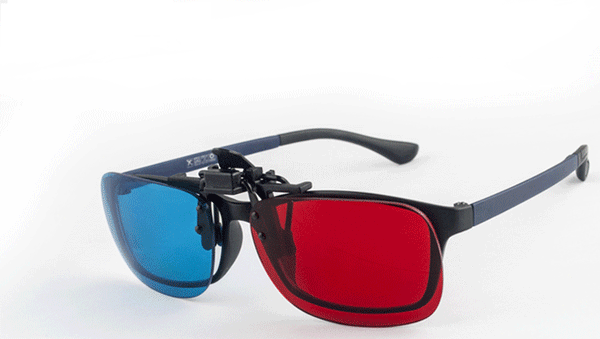 Red Blue 3D glasses CLIP TV film vision movie buy LG Sony Samsung Pana theater Benq Acer