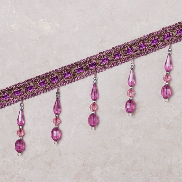 Handmade fashionable chain beads lace tassels fringes for curtain/sofa/pillow decoration