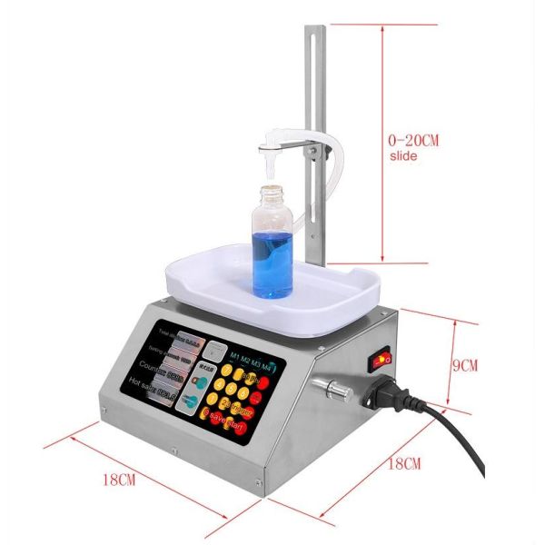 Small Digital Control Pump Liquid Filling Machine for 10g-3kg Capacity Liquid Products