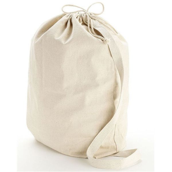 Design Jumbo Drawstring Backpack for Heavy Duty Laundry Needs Made of Cotton and Linen