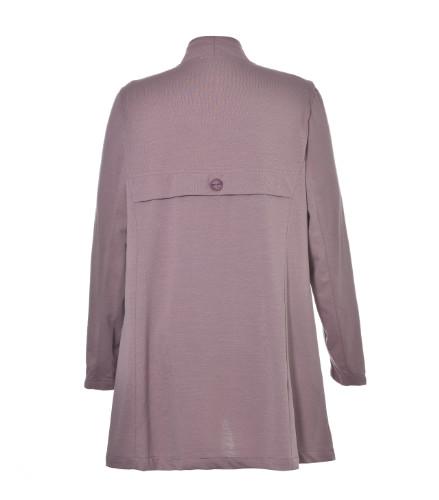 Knitted Plus Size Womens Casual Cardigan With Long Frill And Buttons Decoration