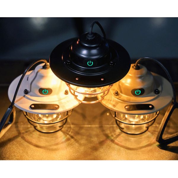 Source Factory Wholesale New Outdoor Portable Hanging Light Waterproof USB Rechargeable Lantern LED Camping Tent Lamp