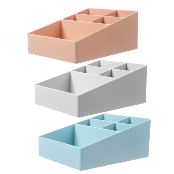 Simple PS Desktop Cosmetics Storage Box Five Compartments