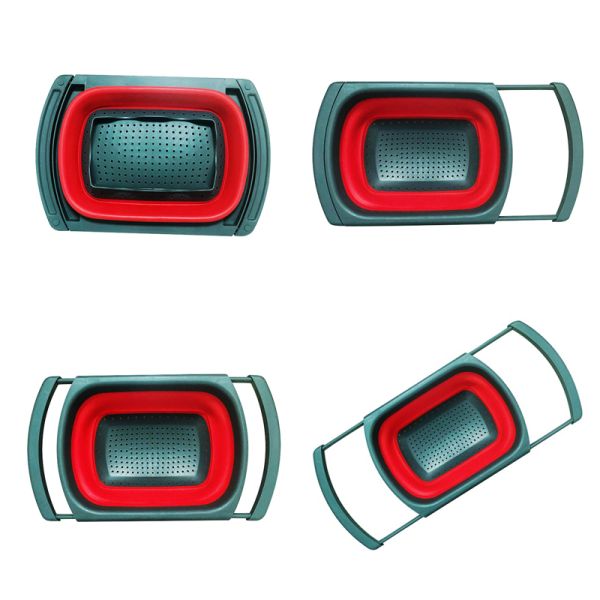 BPA Free Food Grade Silicone Sink Strainer Eco - Friendly With Handle Steam Basket