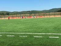 Césped artificial de la nueva del diseño del alto grado de la combinación hierba del fútbol