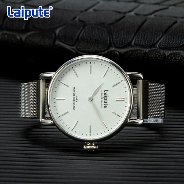 OEM Stainless Steel Mesh Bracelet Watch , Mens Stainless Steel Watch White Face