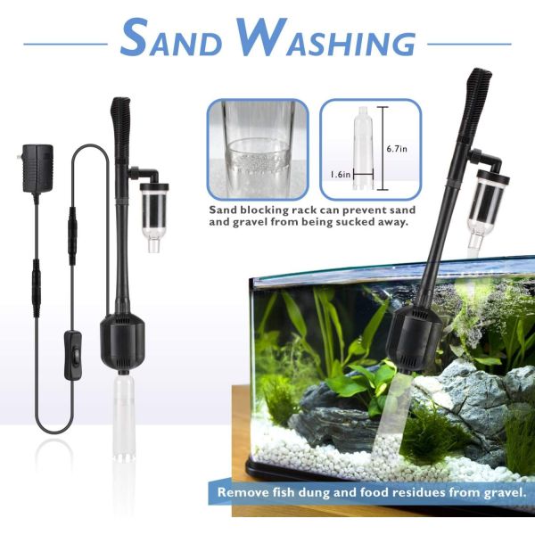 5 In 1 396GPH  12V Aquarium Gravel Cleaner