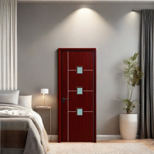WPC Glass Door with Heat Insulation Rot Resistance and Termite Proof for Modern Interiors
