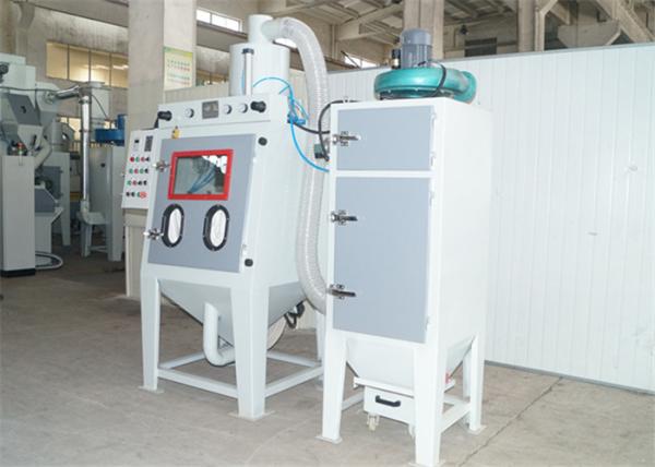 Rotary Drum Automated Sandblasting Equipment , Blast for Small Metallic Items