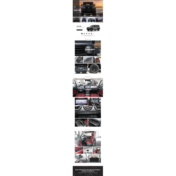 2026 GWM Tank 300 PHEV Hi4-T 300kW 750N·m 105km EV Range 6.7s 4WD 3 Lockers Off-Road SUV L2 ADAS Global Export