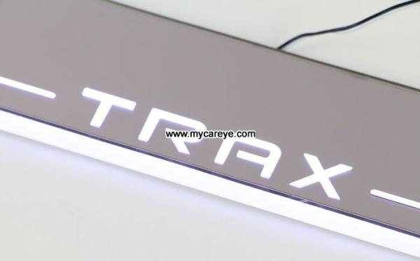 Holden Trax Car accessory stainless steel scuff plate door sill plate lights LED