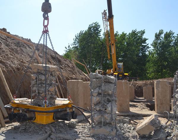 Equipamento de construção KP500S cortador vibratório martelo hidráulico quadrado cabeça de pilha quebra
