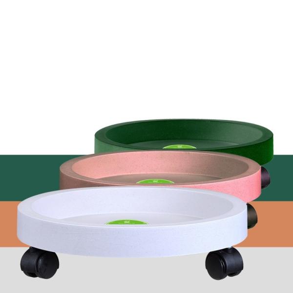 33.4cm Polypropylene Flower Plant Pot Base Saucer With Wheels