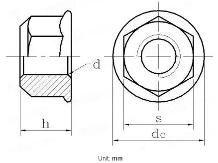 ISO12126 All Metal Hexagon Nuts with Flange with Metric Fine Pitch