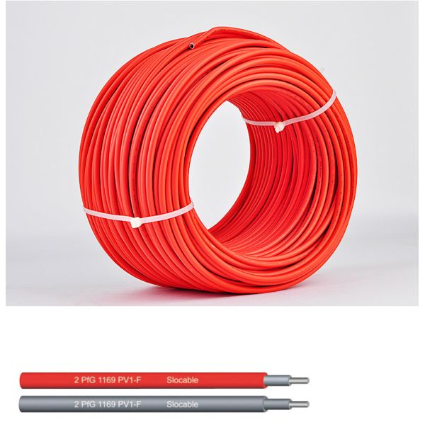 le C.C solaire de câble de picovolte de ² de 200m 6mm a évalué 60Amp noir 1500V