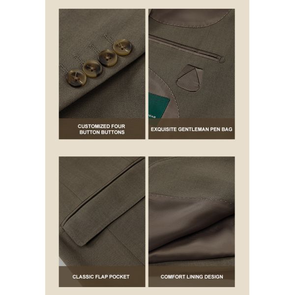 Traje delgado profesional para vestimenta formal masculina en color personalizado y tejido