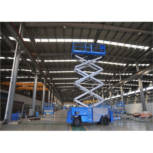 High Stability Diesel Rough Terrain Scissor Lift Generous Platform Workplace