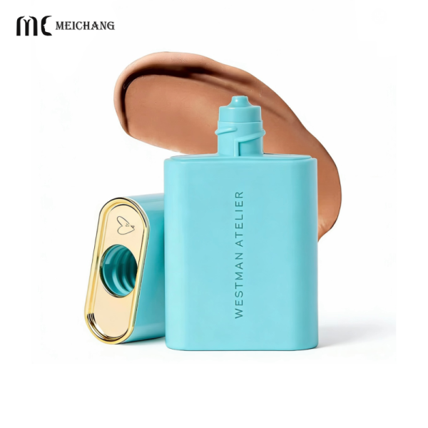 30g 50g Medical Grade PE Flat Sunscreen & Foundation Squeeze Bottle, Leak-Proof & Anti-Swallow, BPA-Free PCR Cosmetic Packaging(MC-1415)