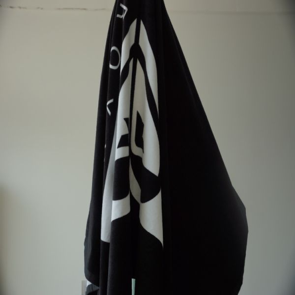 Dark Black Customized Jacquard Reactive Printing Cotton Towel
