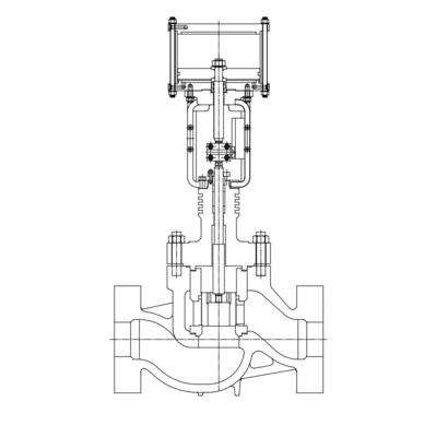 Three Way High Pressure Cage Type Control Valve 1'' 1.5'' 2'' 2.5'' 3'' 4'' 5''