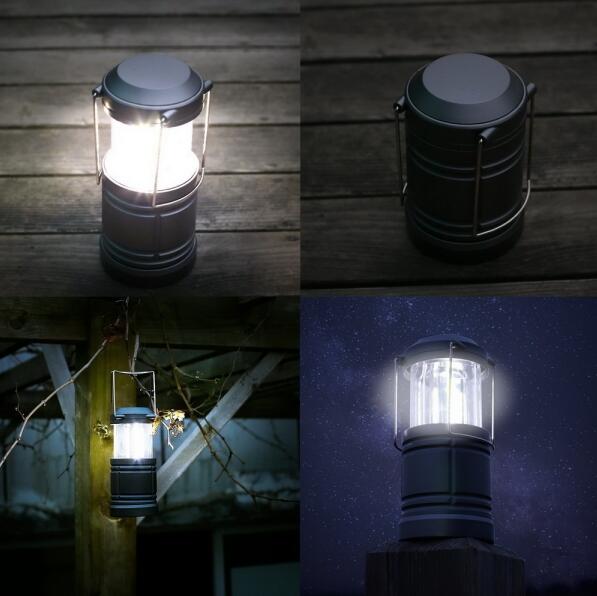 Magnet Base 3W Electric Camping Light , Collapsible Portable Camping Tent Lights