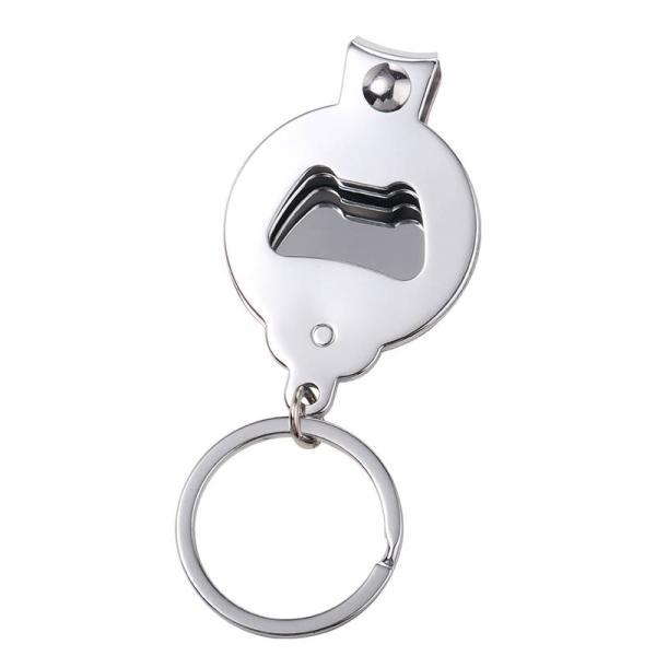 Chaîne à clef à ongles blanche à sublimation avec ouvre-bouteille Chaîne à clef à ongles ciseaux