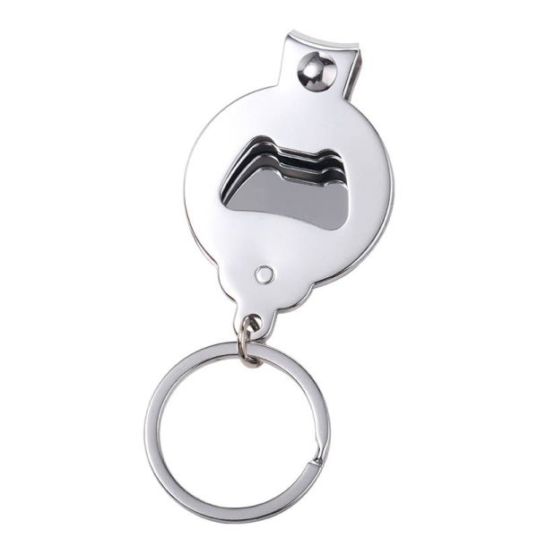 Sublimation Blank Nail Clipper Keychain With Bottle Opener Nail Scissors Keychain