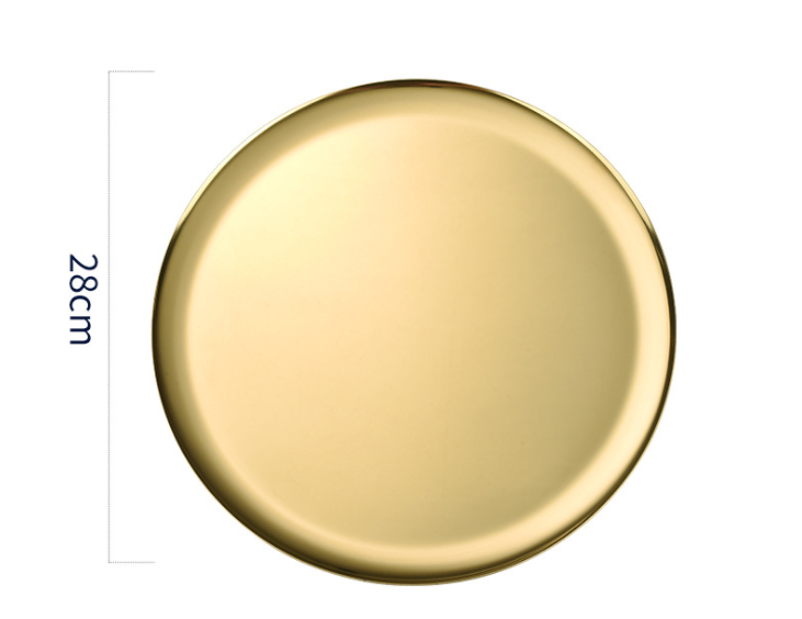 Rustproof Gold 10x10cm Metal Jewelry Tray Mirror Polishing