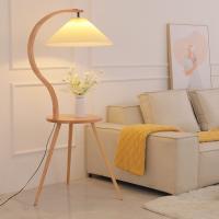Lámpara de cabecera de madera sólida del dormitorio de los muebles de la tabla de té del sitio de Tray Floor Lamp For Living
