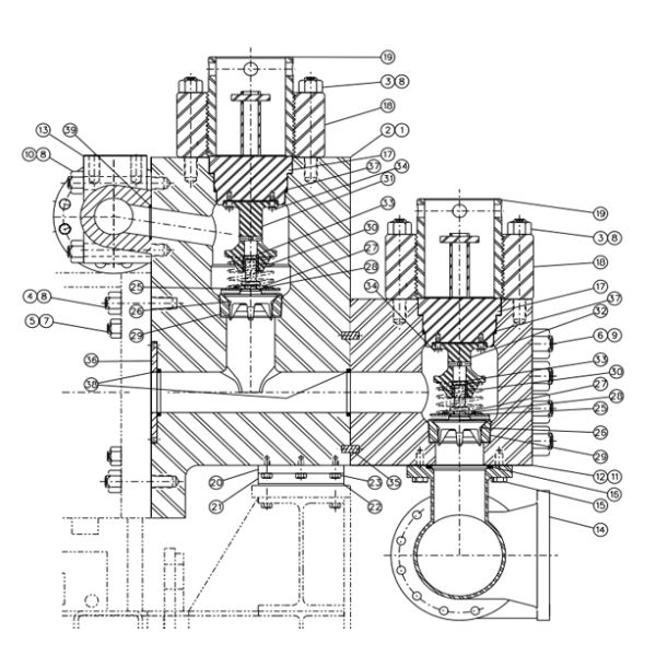 National Oilwell 14P220 Mud Pump FLuid End Module Assembly