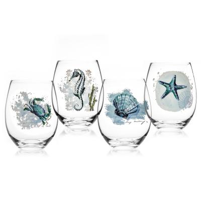 Vidro de vinho tinto Stemless do cal de soda de Homeware, vidros de vinho 750ml transparentes