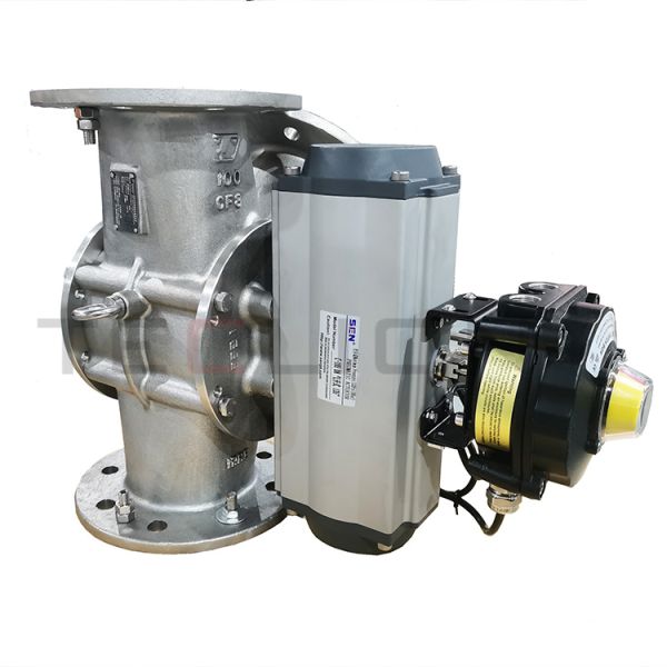 Industrial Electric 3 Way Gravity Diverter Flap Valve For Chemical Industry