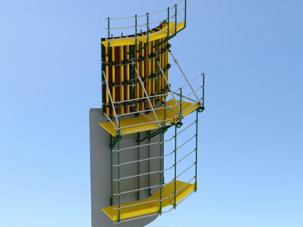 Flexible Climbing Formwork (GJ190) with high level of standardization and universality