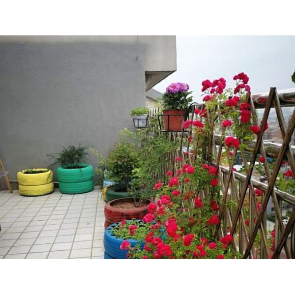 Black Single Tier Metal Flower Pot Stand , 18x22x12cm Single Tier Plant Stand