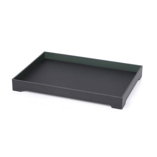 Free sample new design blackish green PMMA acrylic hotel bed tray