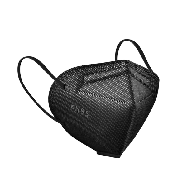 High Quality 4-Ply Black Influenza Surgical Face Masks High-Anti-Aerosol Adults KN95 Disposable Facemask HAIXIN HEALTH