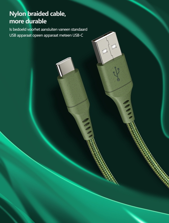 1m Length Data USB Cable Braided Tinned Copper Conductor