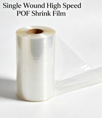 Single Wound Plastic Shrink Film High Speed Shrink Wrap Film Roll