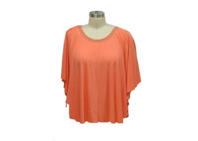Ladies Casual Wear Raglan Short Sleeve With Stone / Ladies  Softness T Shirt   drop-shoulder sleeve