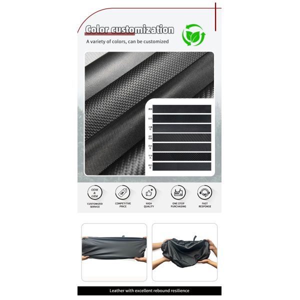 Elastic PVC Embossed Patterns Synthetic Leather for Motorcycle Car Seat Covers-Durable Faux Leather Furniture Decoration