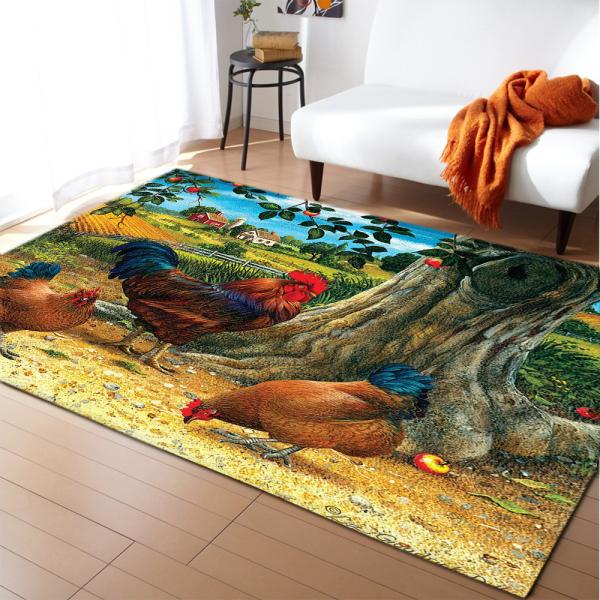 Animal New Cartoon Large Carpet Source Wholesale Feather ins Style Bedroom Floor Mats