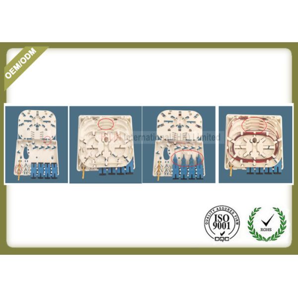Small Size Fiber Optic Termination Box SC Adapters White Color For FTTH