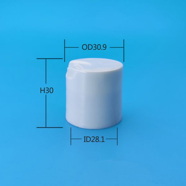 ISO9001 White Leakage Resistant 28 410 Disc Top Cap Plastic