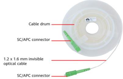 1.2x1.6mm Indoor Invisible Cable with Bending Insensitive Fiber and Flame-retardant TPU Sheath for FTTH Applications