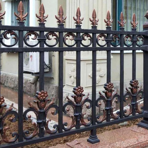 Modern Metal Railing Design Decorative Steel Fence Railing / Staircase Deck Railing And Handrails