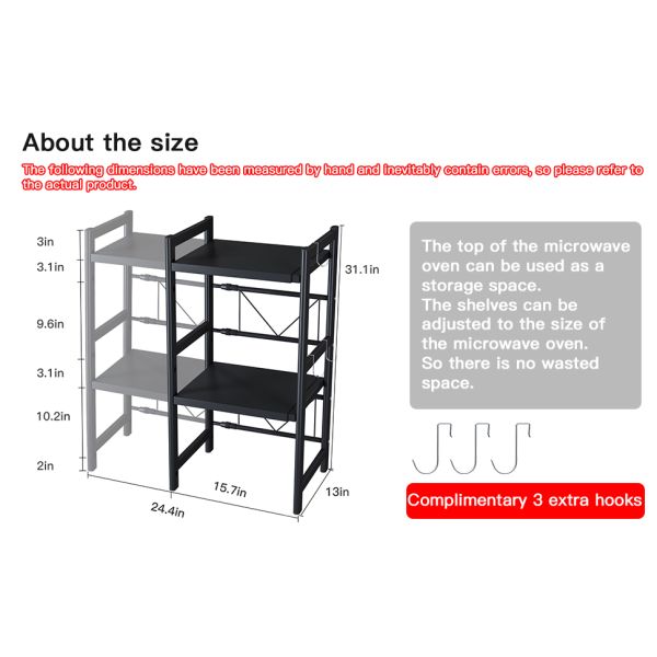 Kitchen Shelf Organize Stainless Steel Storage Rack for Vegetable Fruit Rotation