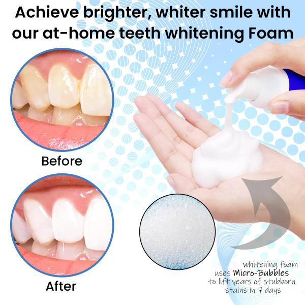 Mint Flavor Teeth Whitening Foam Toothpaste 100% Vegan 1.69 Oz Custom Labels