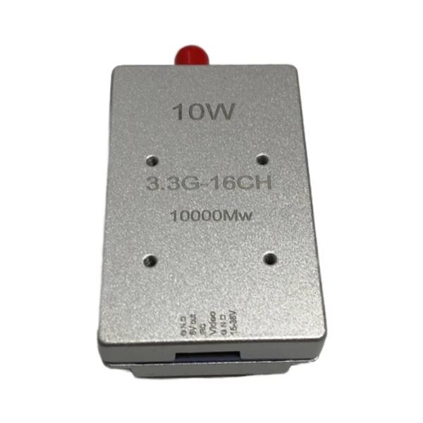 3.3GHz 10W Ultra-Long-Range DC 13V-36V Lightweight Aluminium Video Transmission Transmitter Vrx Antenna for Compatible FPV Drone
