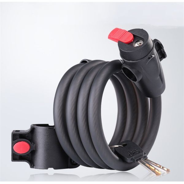 2022 Anti Theft Bike Steel Cable Lock Portable Security Padlock for Mountain MTB Bikes